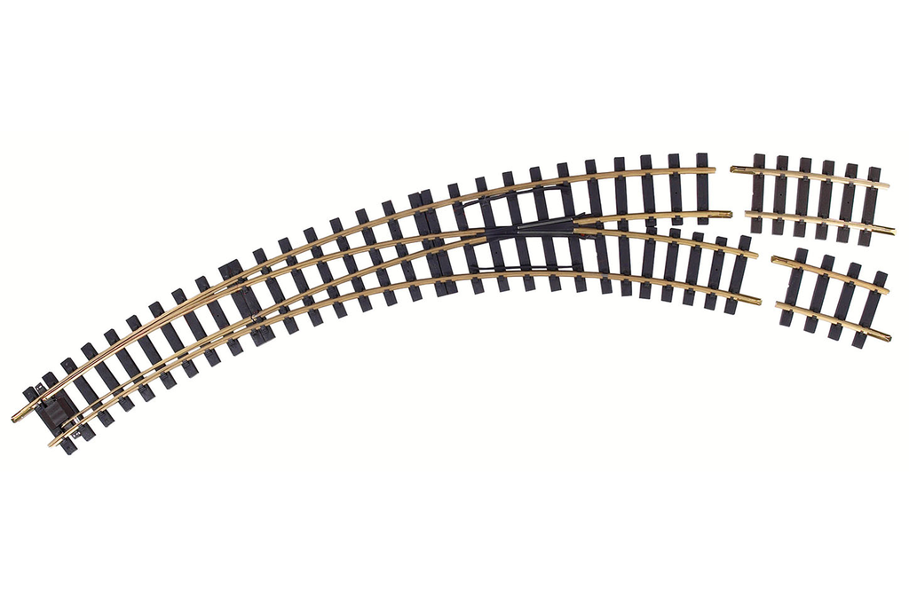 35225 MANUAL CURVED SWITCH RIGHT R3-R5 TRACK (G-SCALE)