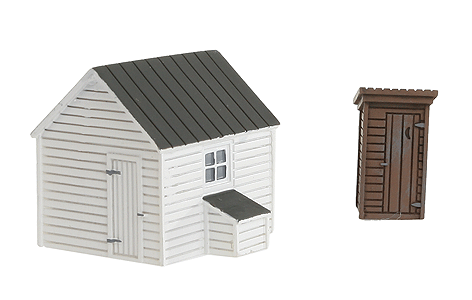 HO Scale Imex Outhouse & Garage