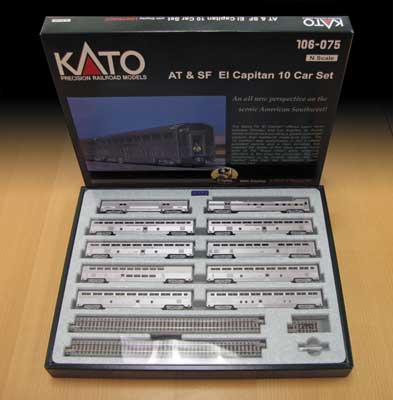 N Scale Kato USA Inc El Capitan 10-Car Passenger Set - Ready to Run Kato USA Inc #106-095