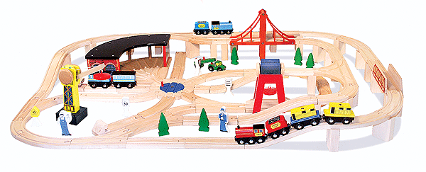 Melissa & Doug Wooden Railway Set Melissa & Doug #701