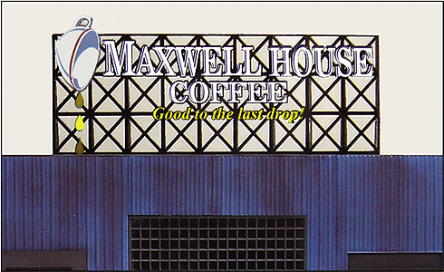 Micro Structures Maxwell House Coffee Animated Neon Billboard