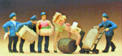 HO Scale Preiser Kg Delivery Men w/Loads