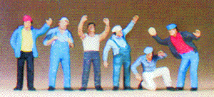 HO Scale Preiser Kg Truck Drivers pkg(6)  #36