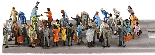 HO Scale Preiser Kg Standing & Walking Passengers