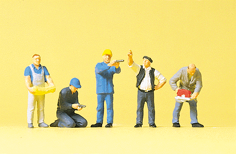 Ho Scale Preiser Craftsmen w/ Tools