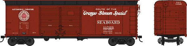 HO Scale Seaboard Air Line 11529 (Boxcar Red, black, Orange Blossom Slogan) SAL #11529