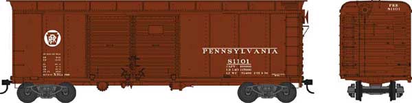 HO Scale Bowser Manufacturing Co. Class X-31a 40' Inset-Roof Double-Door Boxcar - Ready to Run PRR #81101