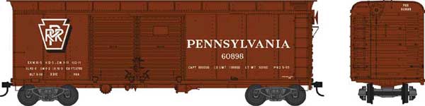 HO Scale Bowser Manufacturing Co. Class X31a 40' Double-Door Flush-Roof Boxcar - Ready to Run Bowser PRR#60898