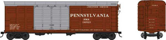 HO Scale Bowser Manufacturing Co. Class K11 40' Stock Car - Ready to Run PRR #130523