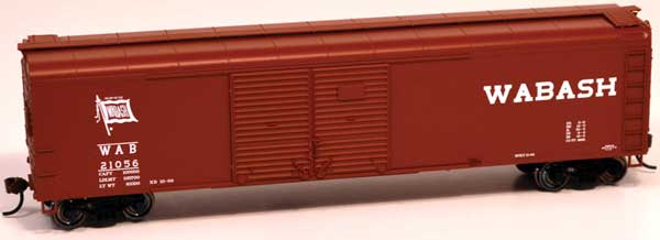 HO Scale Bowser Manufacturing Co. Class X32 Double-Door Round-Roof Boxcar - Kit Wabash #21056