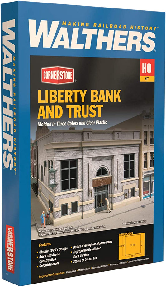 HO Scale Walthers Cornerstone Liberty Bank & Trust
