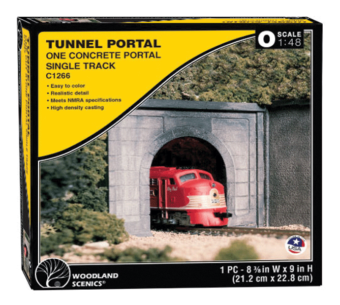 O Scale Woodland Scenics One Concrete Portal Single Track Tunnel Portal