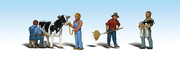 HO Scale Woodland Scenics Dairy Farmers