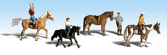 HO Scale Woodland Scenics Horseback Riders