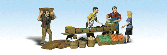 HO Scale Woodland Scenics Farmers Market