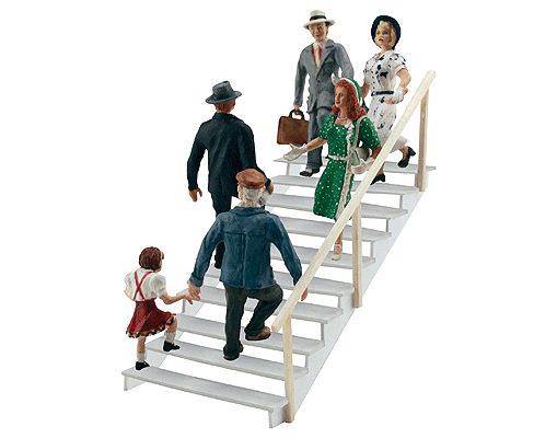 HO Scale Woodland Scenic Taking the Stairs