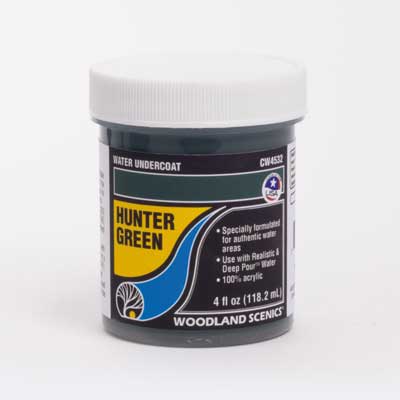 Woodland Scenics Water Undercoat - Water System - 4oz 118mL Hunter Green