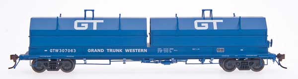 HO Scale Intermountain Railway Company Evans 100-Ton Coil Car with Angled Hoods - Ready to Run Grand Trunk Western