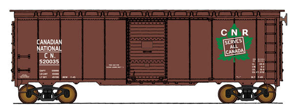 HO Scale Intermountain Railway Company 1937 AAR 40' Box CN #520035