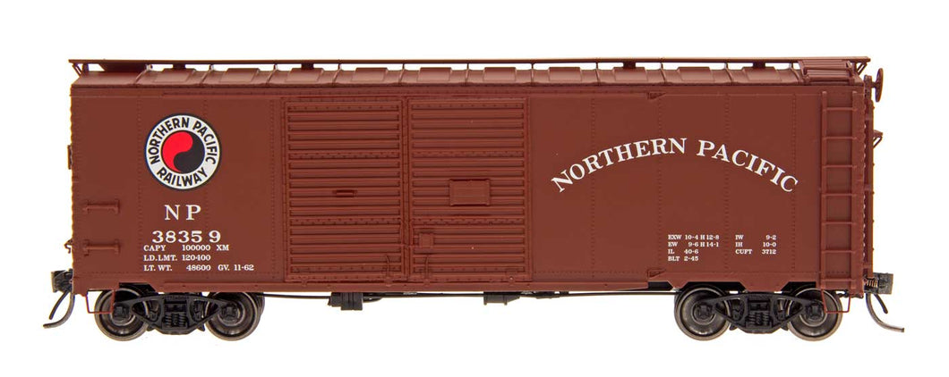 HO Scale Red Caboose AAR Double Door Boxcar 1937 NP Car #38359