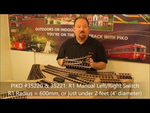 Load and play video in Gallery viewer, 35221 R1 MANUAL SWITCH RIGHT 30° TRACK (G-SCALE)
